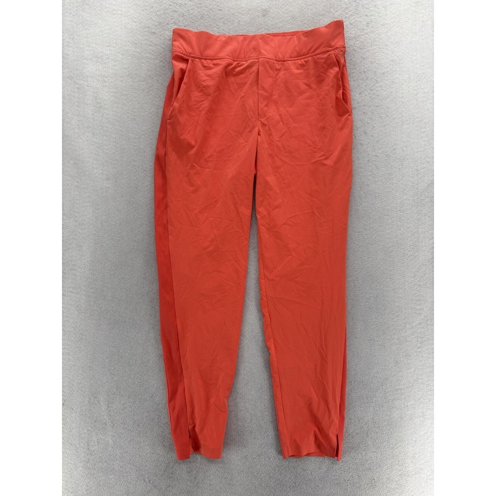 Athleta Brooklyn Mid Rise Ankle Pants Womens 6 Orange Featherweight Stretch Yoga